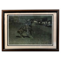 "An Argument with the Town Marshall" par Frederic Remington Relief couleur demi-teinte