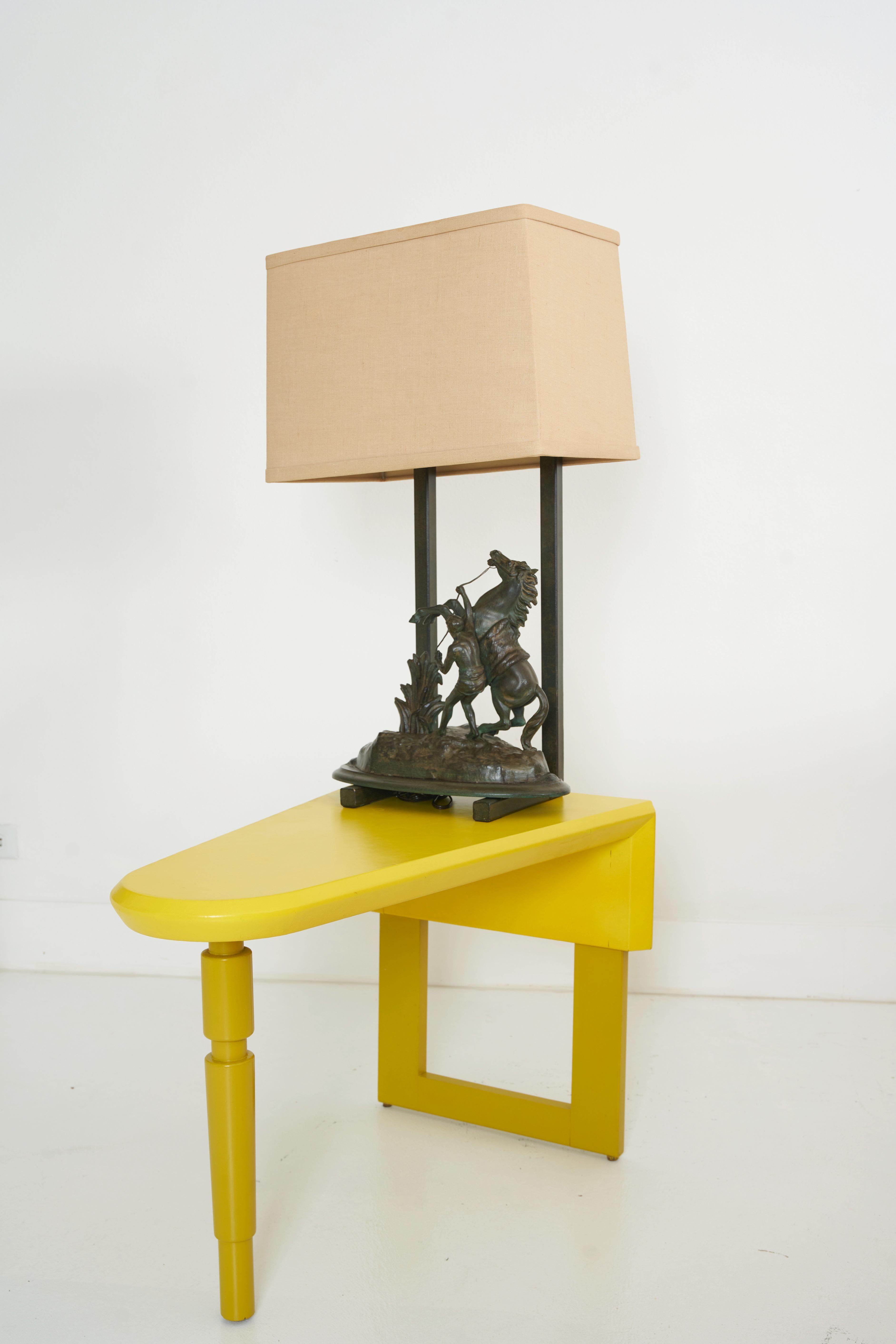 An Armature Lamp featuring a Rearing Horse designed by William Haines 1