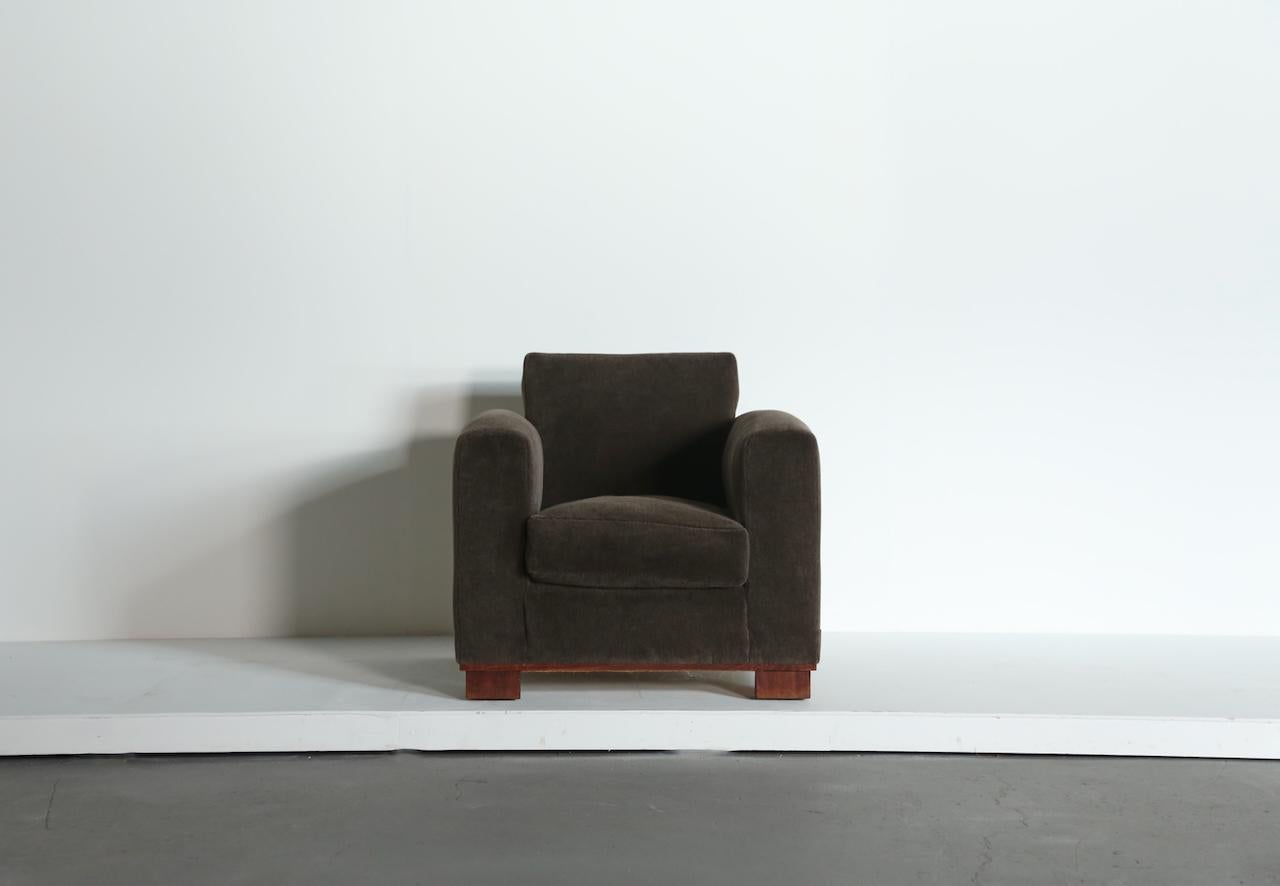 Un sillón, atribuido a Jacques Adnet, Francia, años 50 en Bueno estado para la venta en LEWES, GB