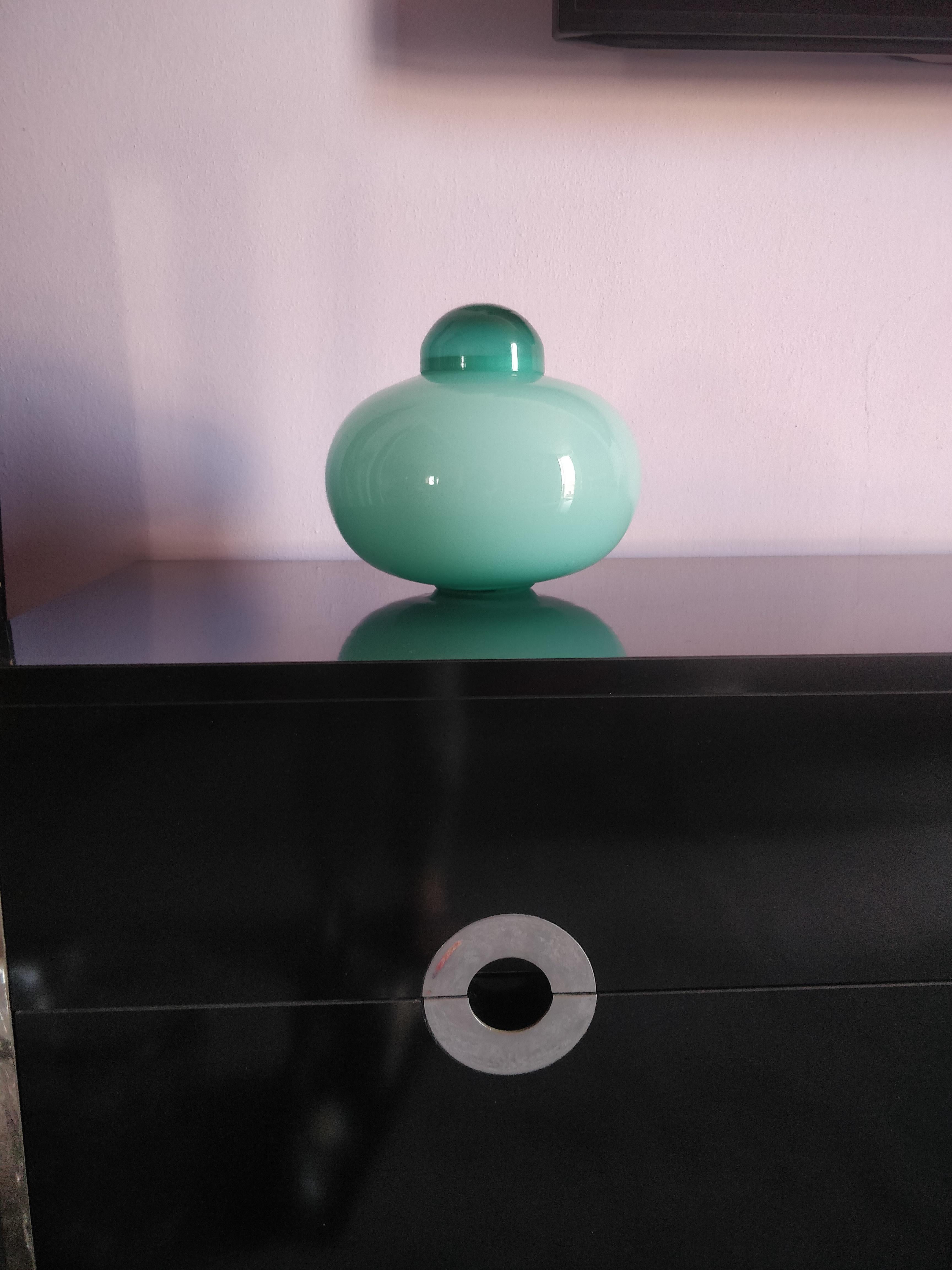 An around green vase with stopper Italy 1970's  IVV For Sale 3