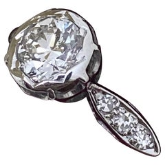 An Art-Deco 0.65ct Old European Cut Diamond Solitaire 18K Gold & Platinum Ring