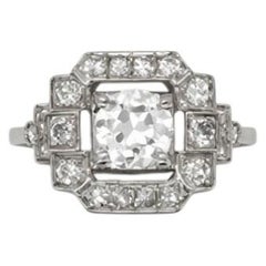 An Art Deco 18ct gold and Old European Cut diamond ring