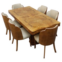 Art Deco 6 Seater Dining Suite by Harry & Lou Epstein 