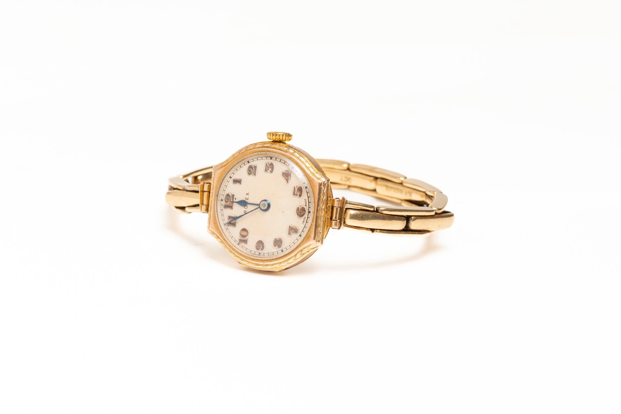 An Art Deco 9ct Gold Ladies Rolex Wristwatch 1