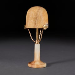An Art Deco Alabaster Desk Lamp