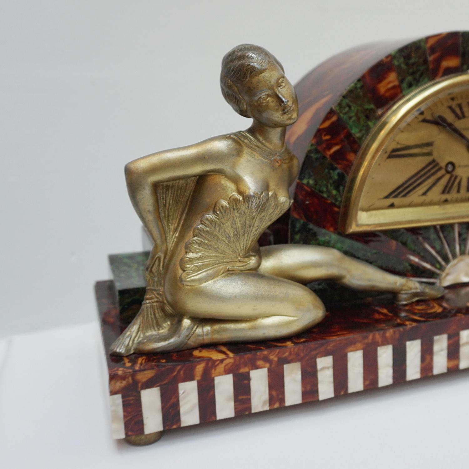 English Art Deco Bakelite Mantle Clock