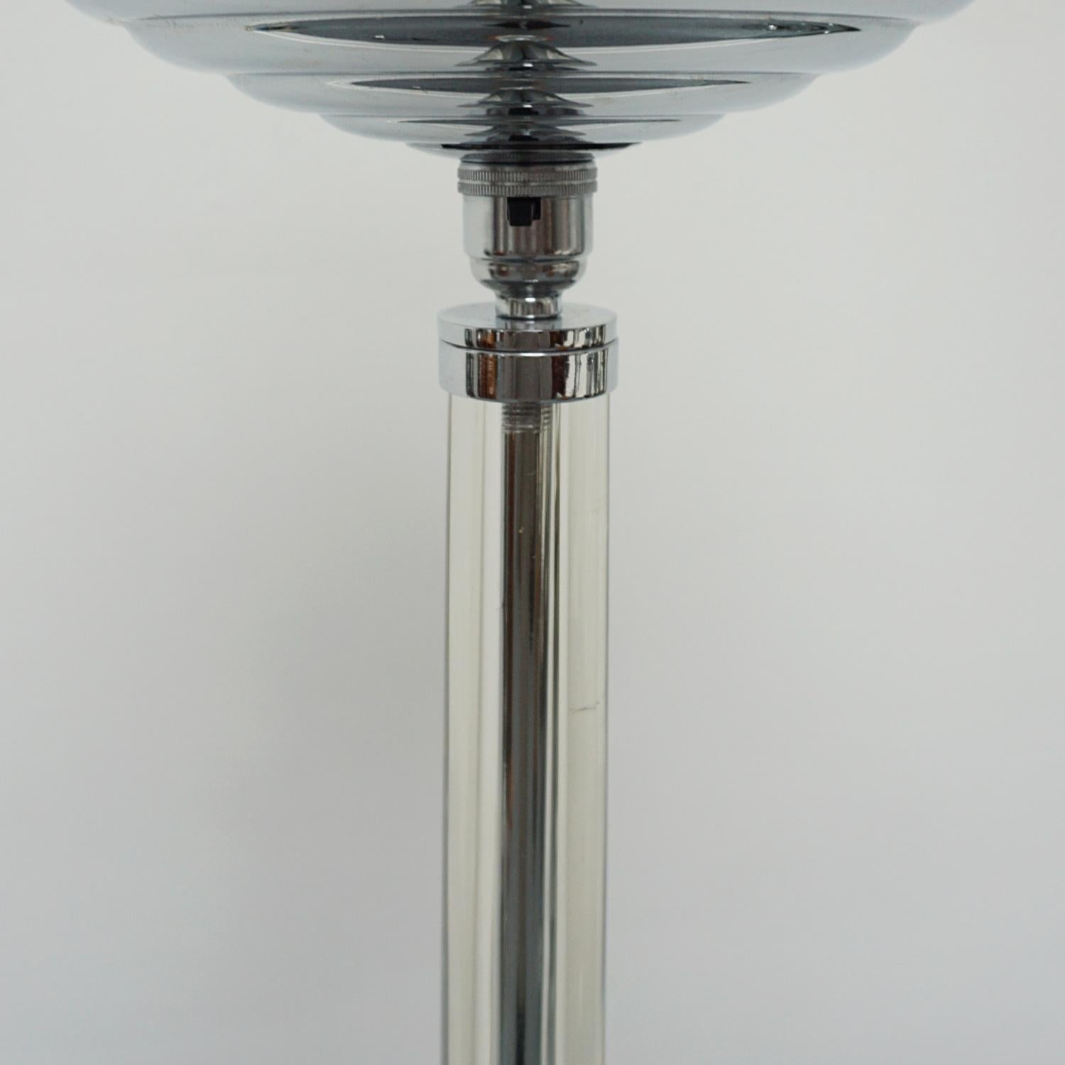 20th Century An Art Deco 'Beehive' Uplighter Floor Lamp