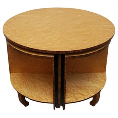 Art Deco Bird’S-Eye Maple Nest of Tables by Hille