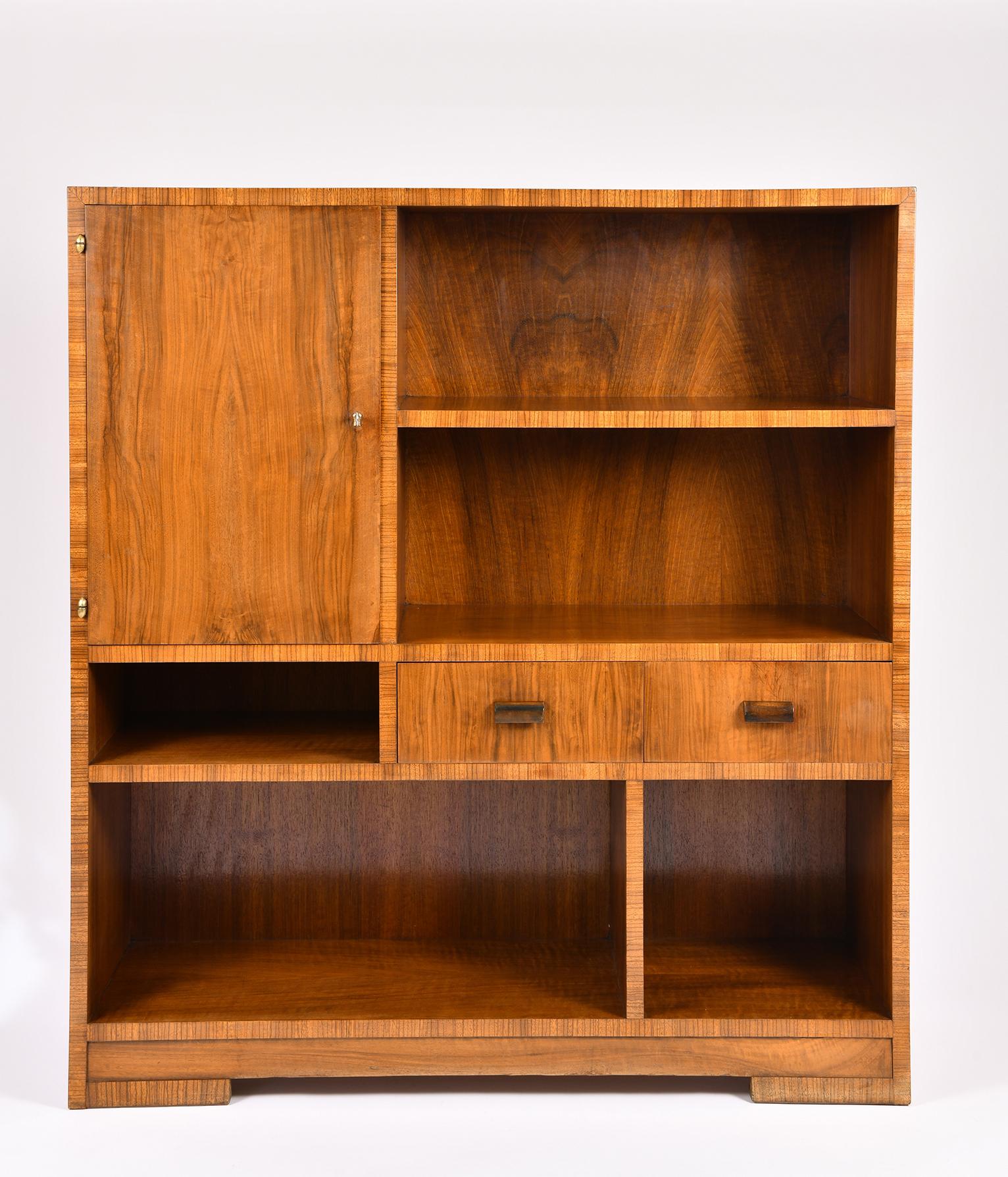 French Art Deco Bookcase Cabinet