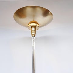 Art Deco Brass and Glass Uplighter by Heal's of London, circa 1930
