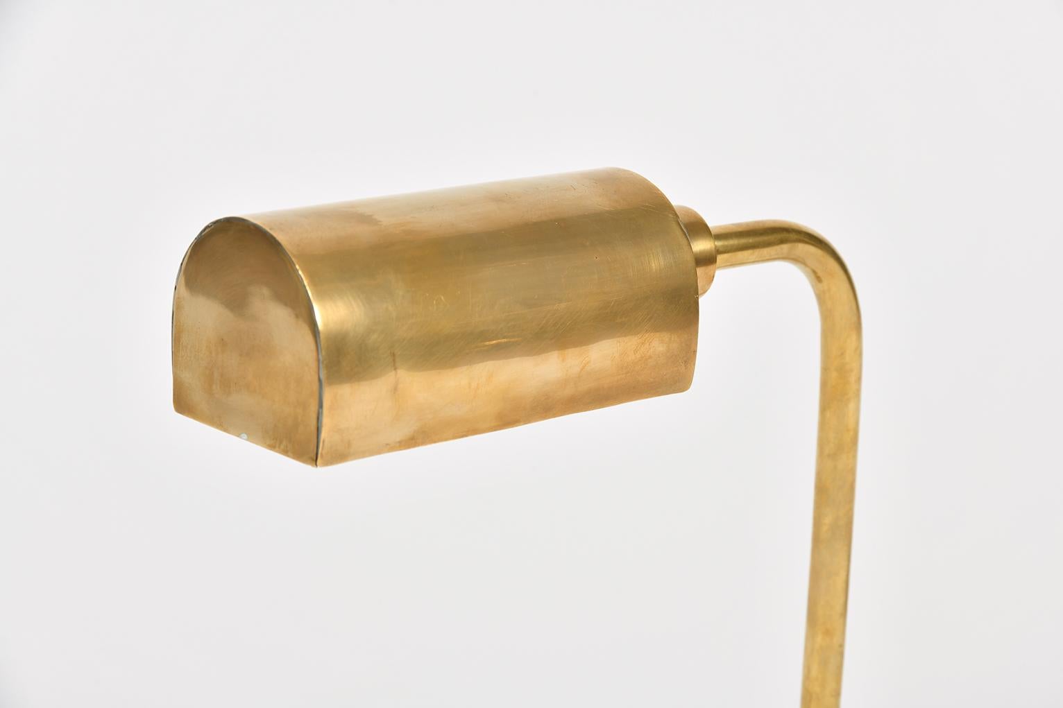 French Art Deco Brass Desk Lamp