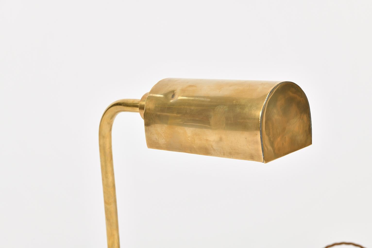 20th Century Art Deco Brass Desk Lamp
