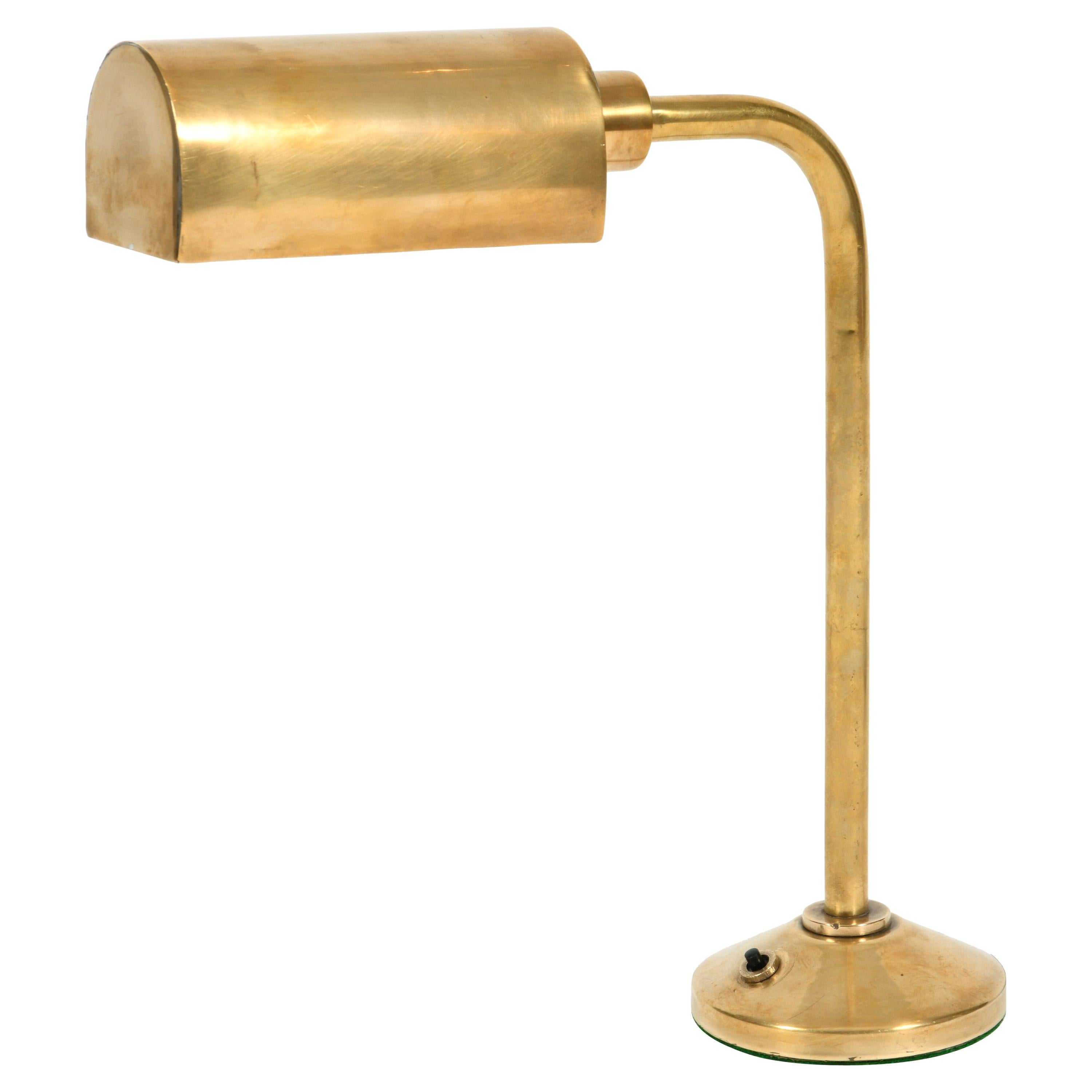 Art Deco Brass Desk Lamp