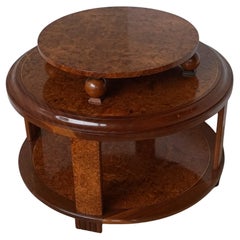 An Art Deco Burr Walnut Centre Table by De Coene Frères