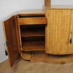 An Art Deco Burr Walnut Cocktail Sideboard