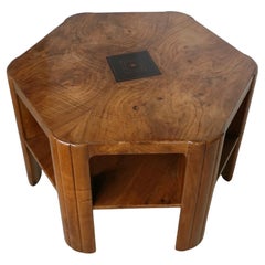 An Art Deco Burr Walnut Coffee Table by Heal's of London