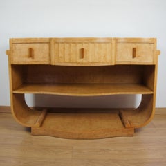 An Art Deco Burr Walnut Console Table