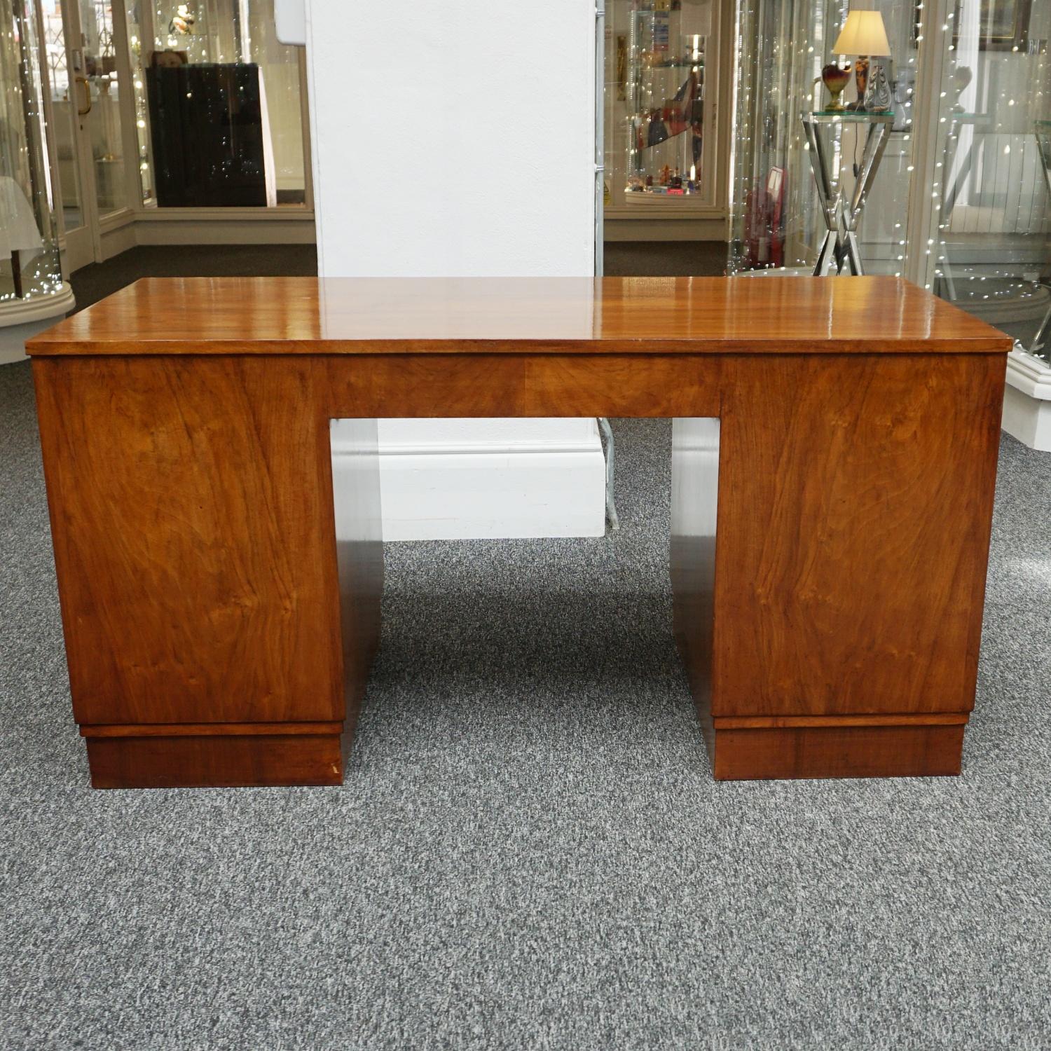 Art Deco Burr Walnut Desk 5