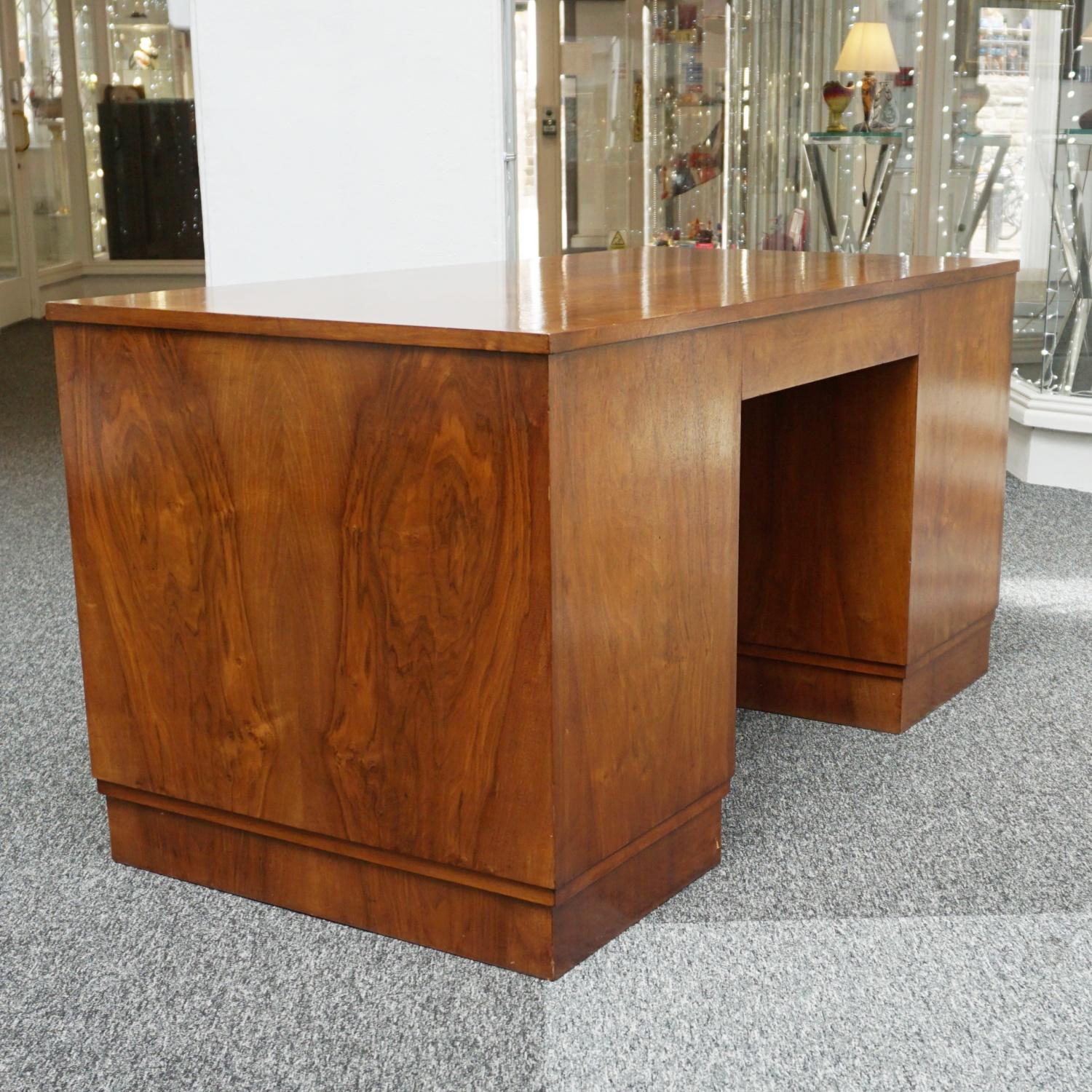 Art Deco Burr Walnut Desk 6