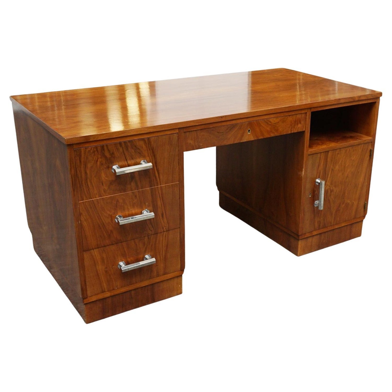 6836 Customized Walnut Modern Boss Office Table - HAOSEN