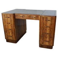 An Art Deco Burr Walnut Writing Desk