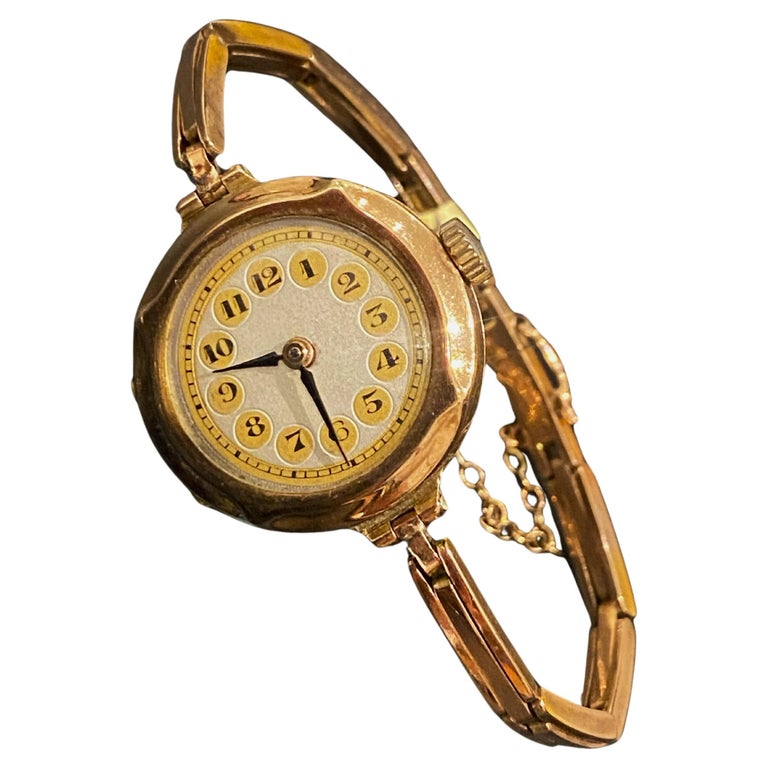 An Art-Deco c1924 9K Rose Gold Manual Ladies' London