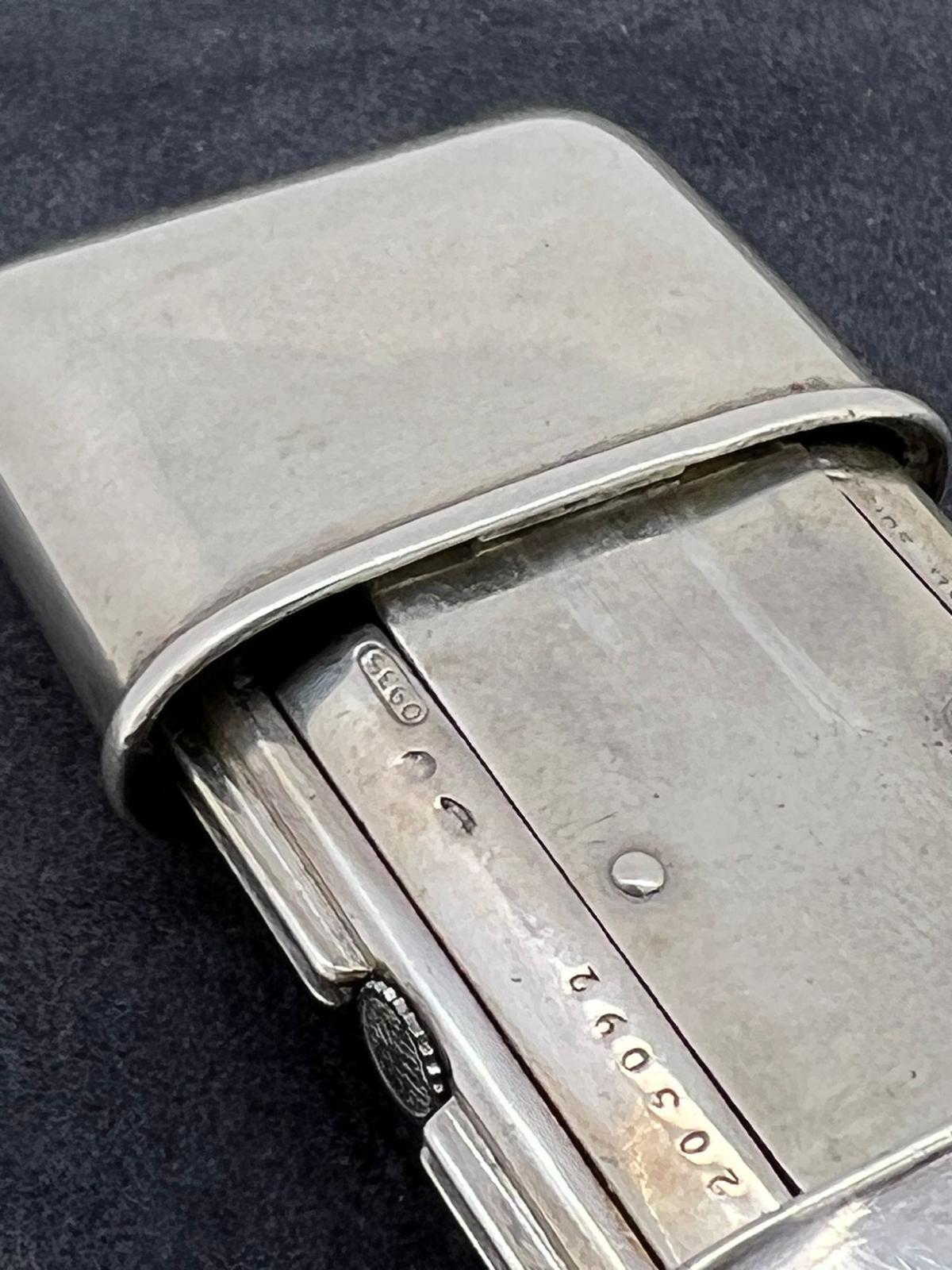 Art Deco An Art-Deco c1925 Movado 935 Silver Chronometer Swiss Travel Clock For Sale