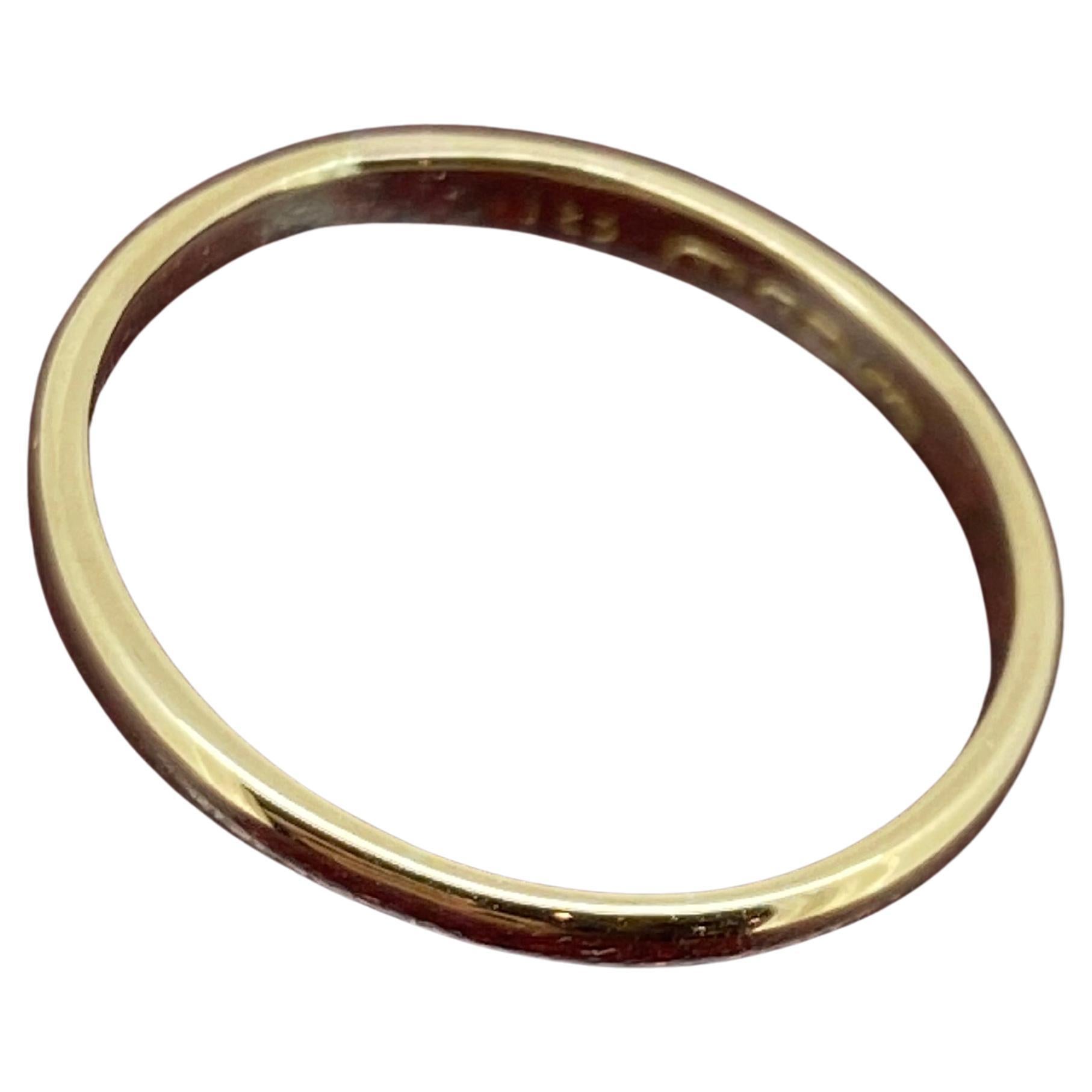 An Art-Deco c1930’s William Drummond 18K Yellow Gold 2mm Wedding Band