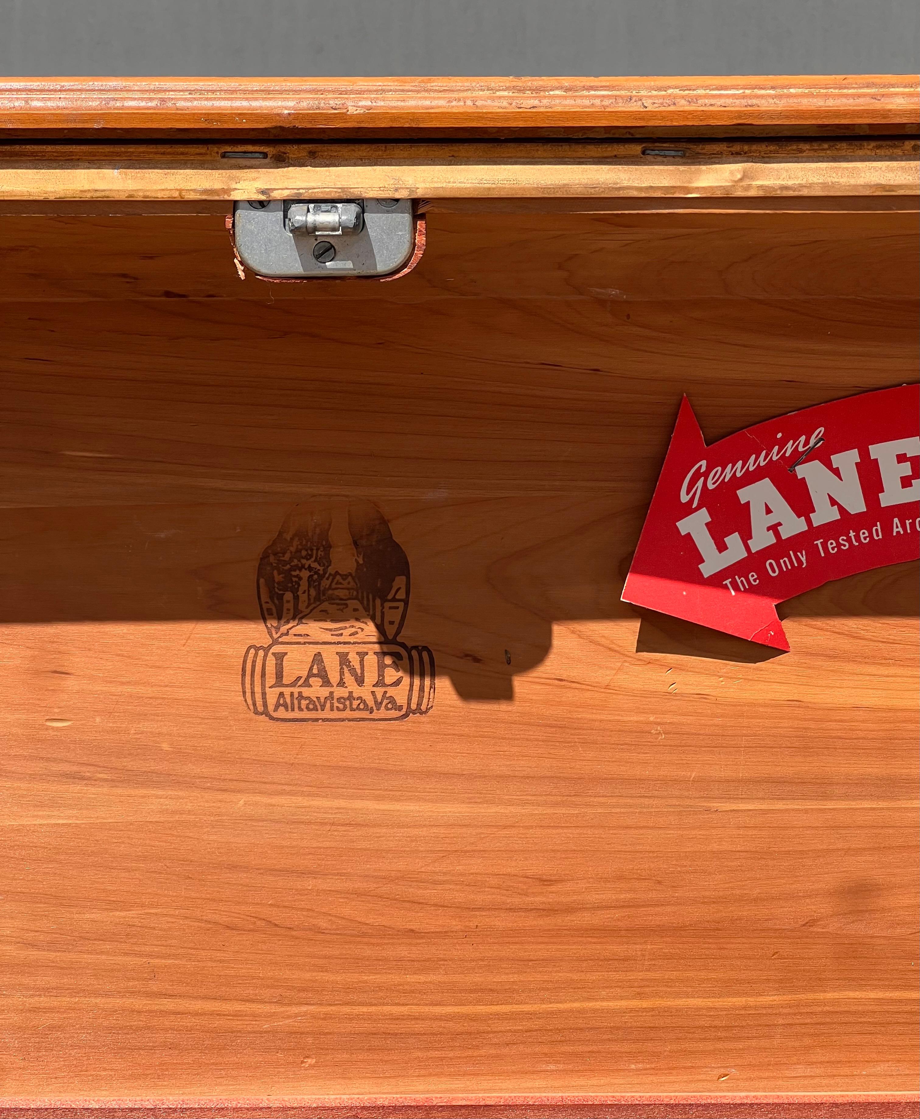 An art deco cedar waterfall chest by Lane, circa 1950 3