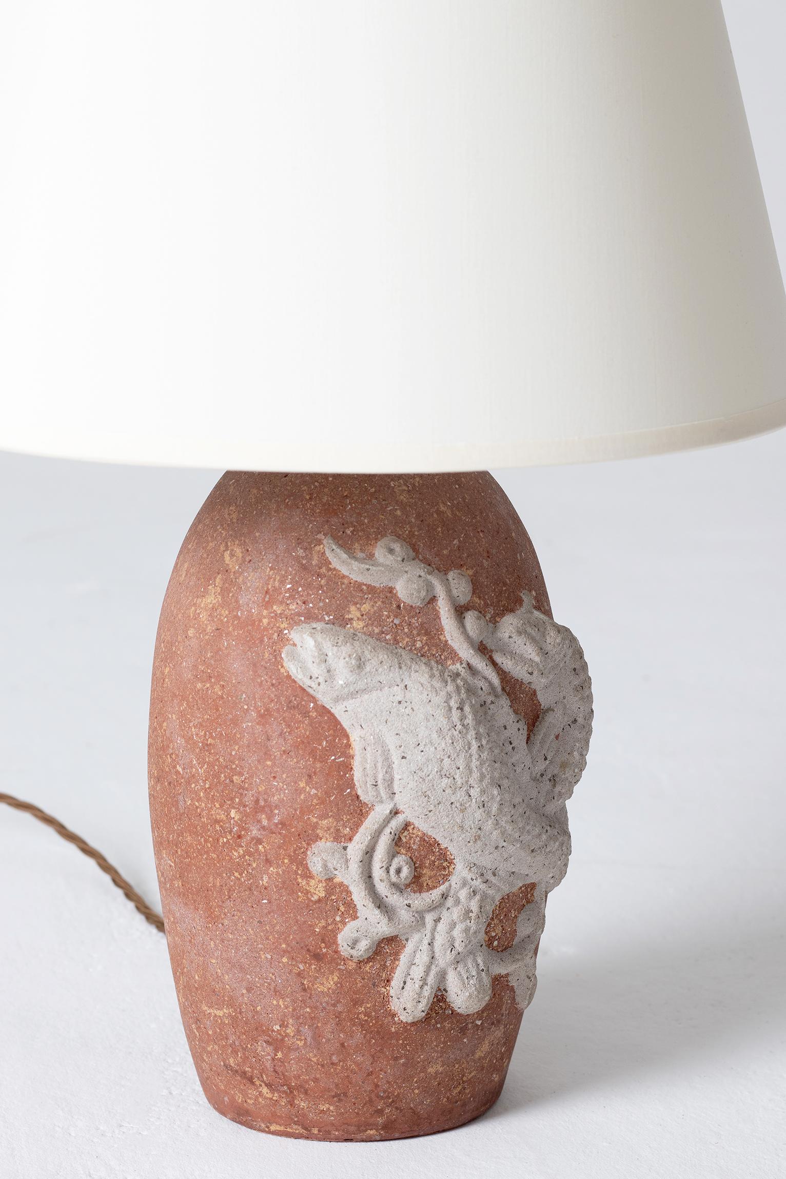 French Art Deco Ceramic Table Lamp