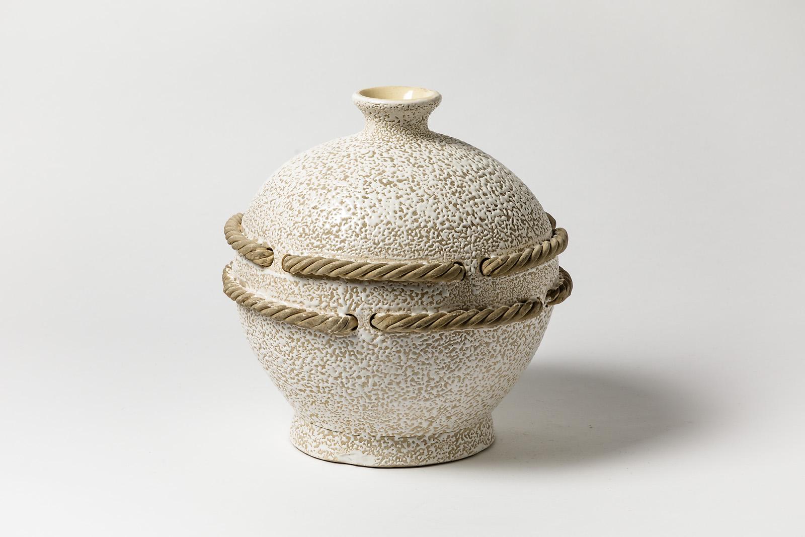 Art Deco Ceramic Vase Attributed to Primavera, circa 1930-1940 In Excellent Condition In Saint-Ouen, FR