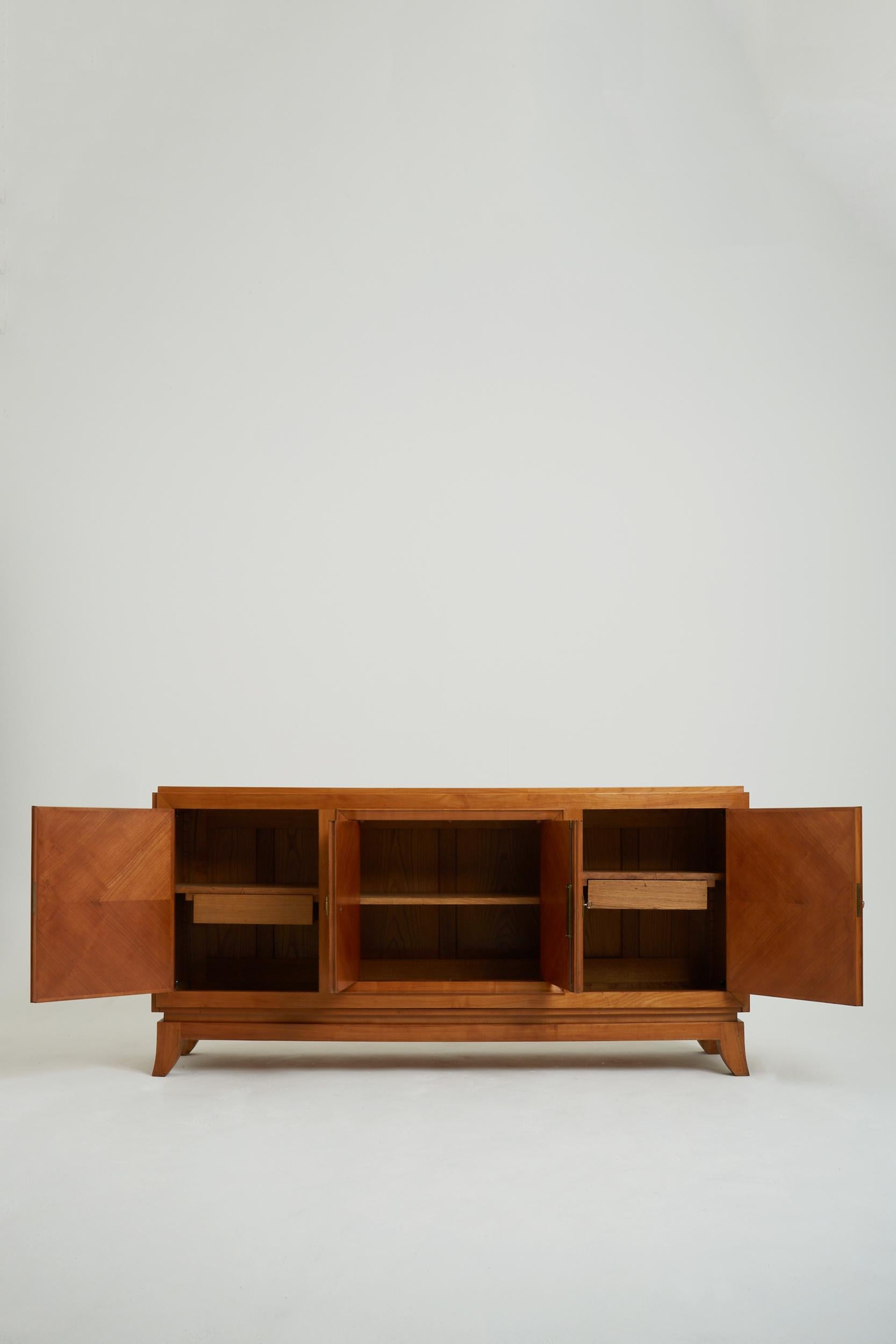 Art Deco Cherrywood and Bronze Sideboard In Good Condition In London, GB