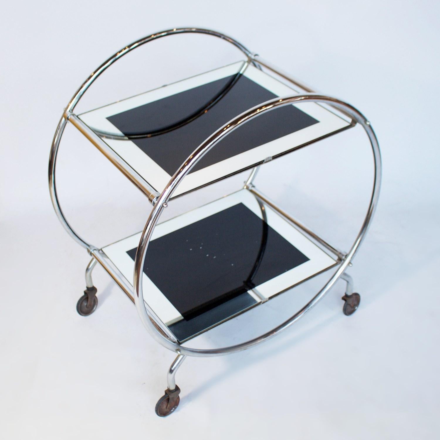 mirrored drinks trolley