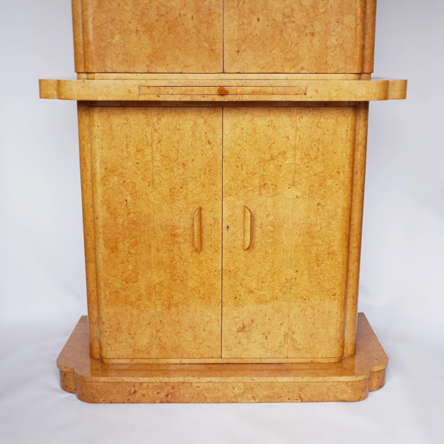 Art Deco Cocktail Cabinet by Harry & Lou Epstein English, Circa 1930 1