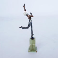 Art Deco Cold Painted Bronze Figure by Josef Lorenzl