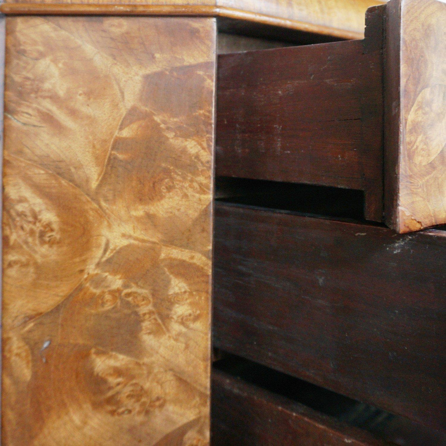 Art Deco Console Sideboard Burr Walnut English, Circa 1930 1