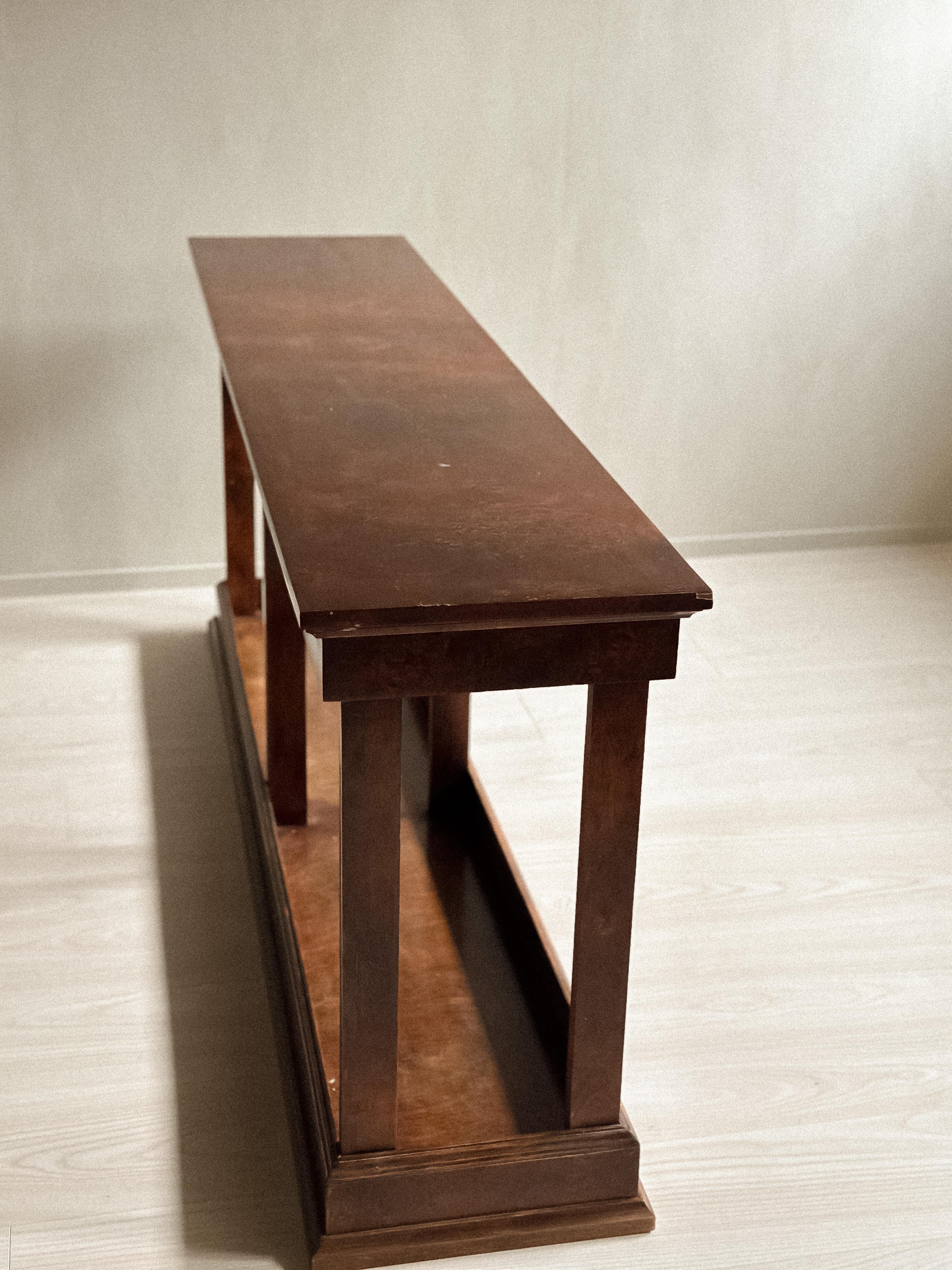 Veneer An Art Deco Console Table, Birch Wood, Scandinavia c. 1930s For Sale