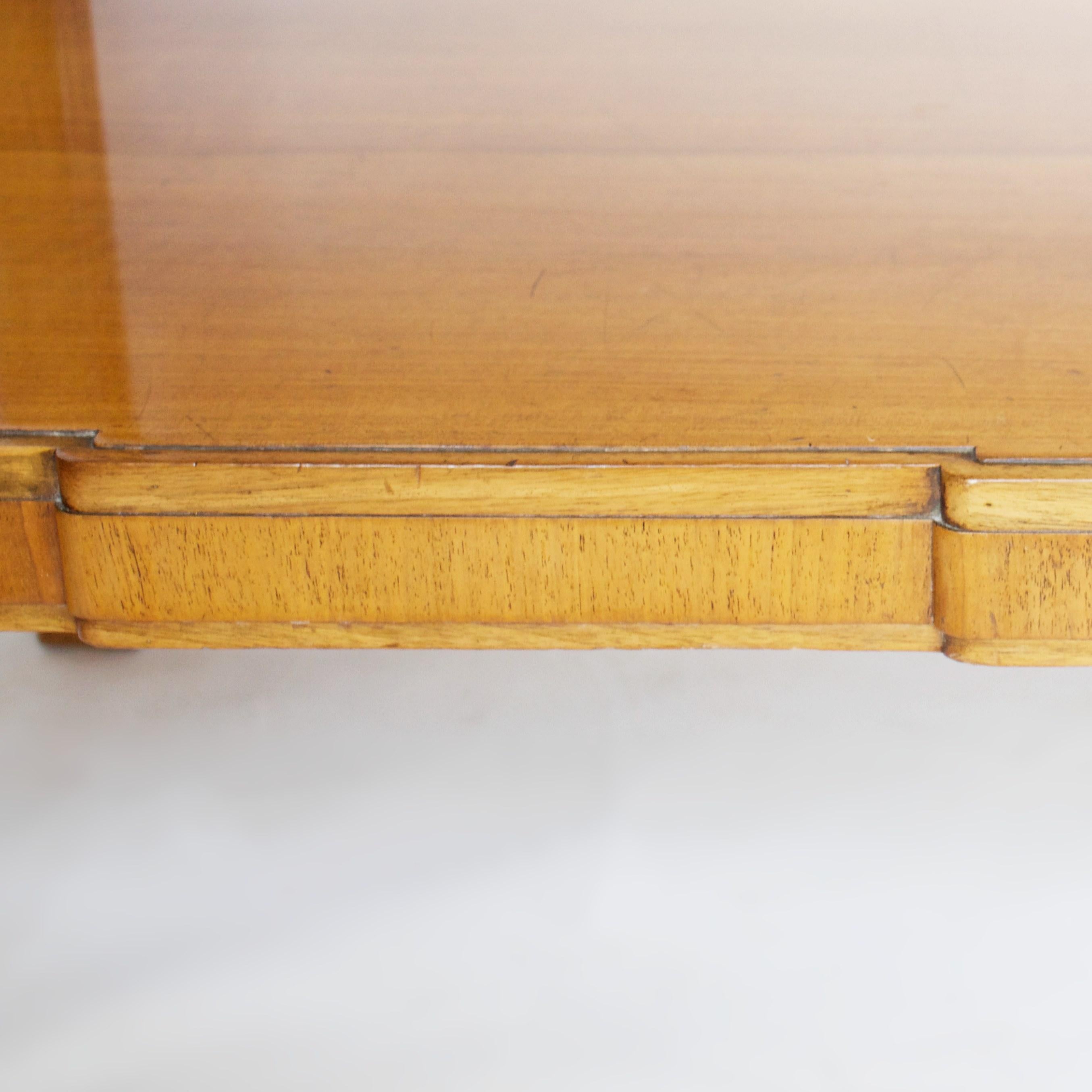 Art Deco Console Table by Heal's of London, Burr and Straight Grain Walnut 3