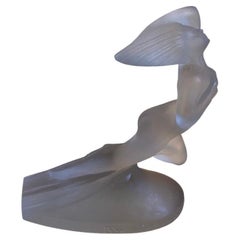 An Art Deco Cote D'Azur Glass Statuette by R.Lalique