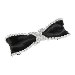 Art Deco Diamond Bow Brooch