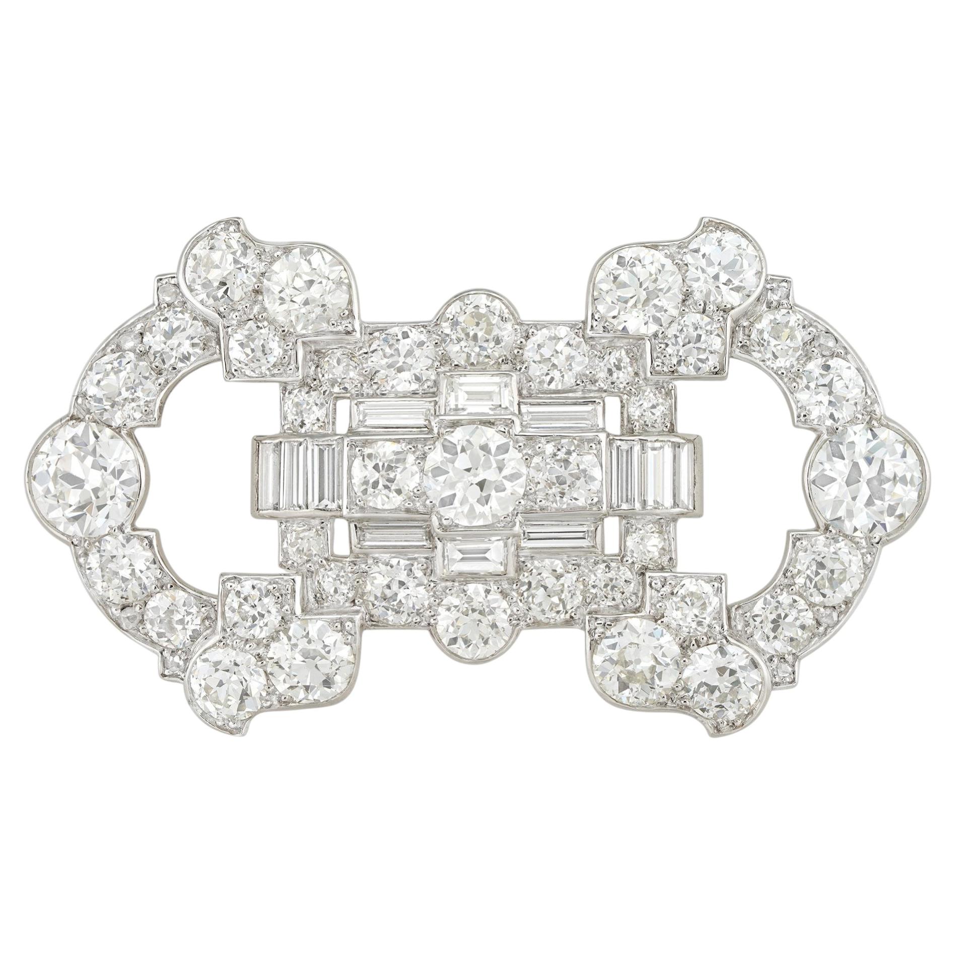 Pre-owned Cartier An Art Deco Diamond Brooch By  In Multiple