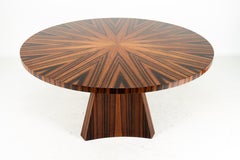 An Art Deco Dinning Table with a Triangular Pedestal Base