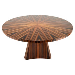 An Art Deco Dinning Table with a Triangular Pedestal Base