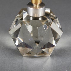 An Art Deco Faceted Cut Glass Lamp
