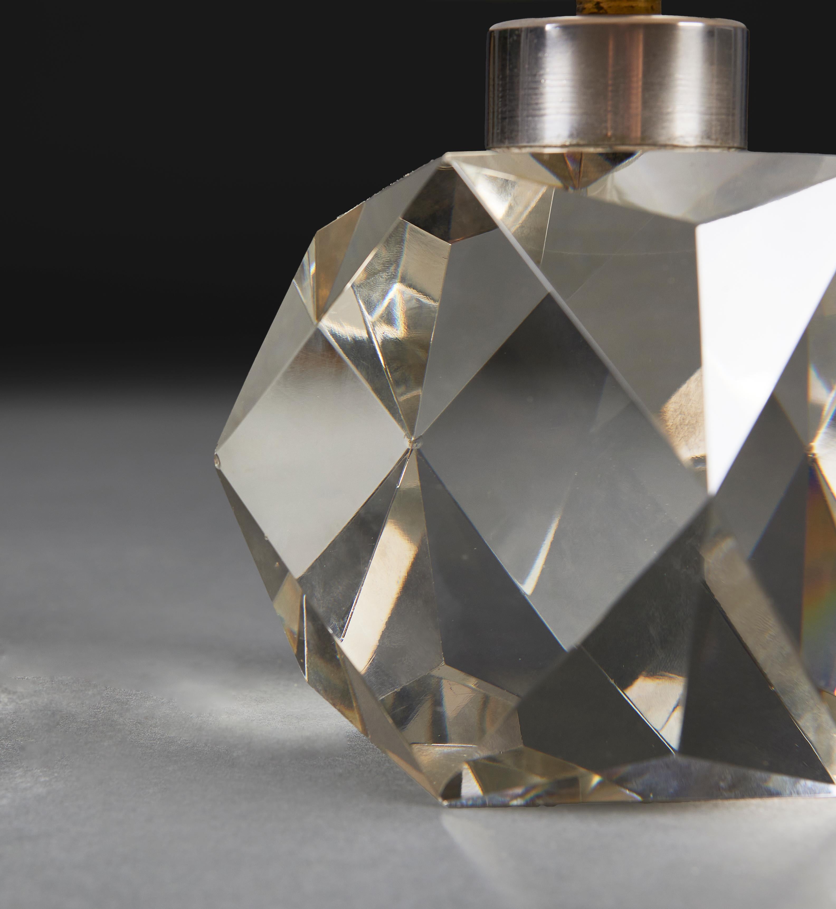 Lampe en verre taillé à facettes Art Déco Bon état - En vente à London, GB