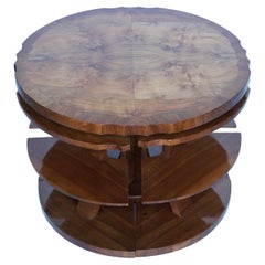 Vintage Art Deco Figured and Burr Walnut Nest of Tables by Harry & Lou Epstein