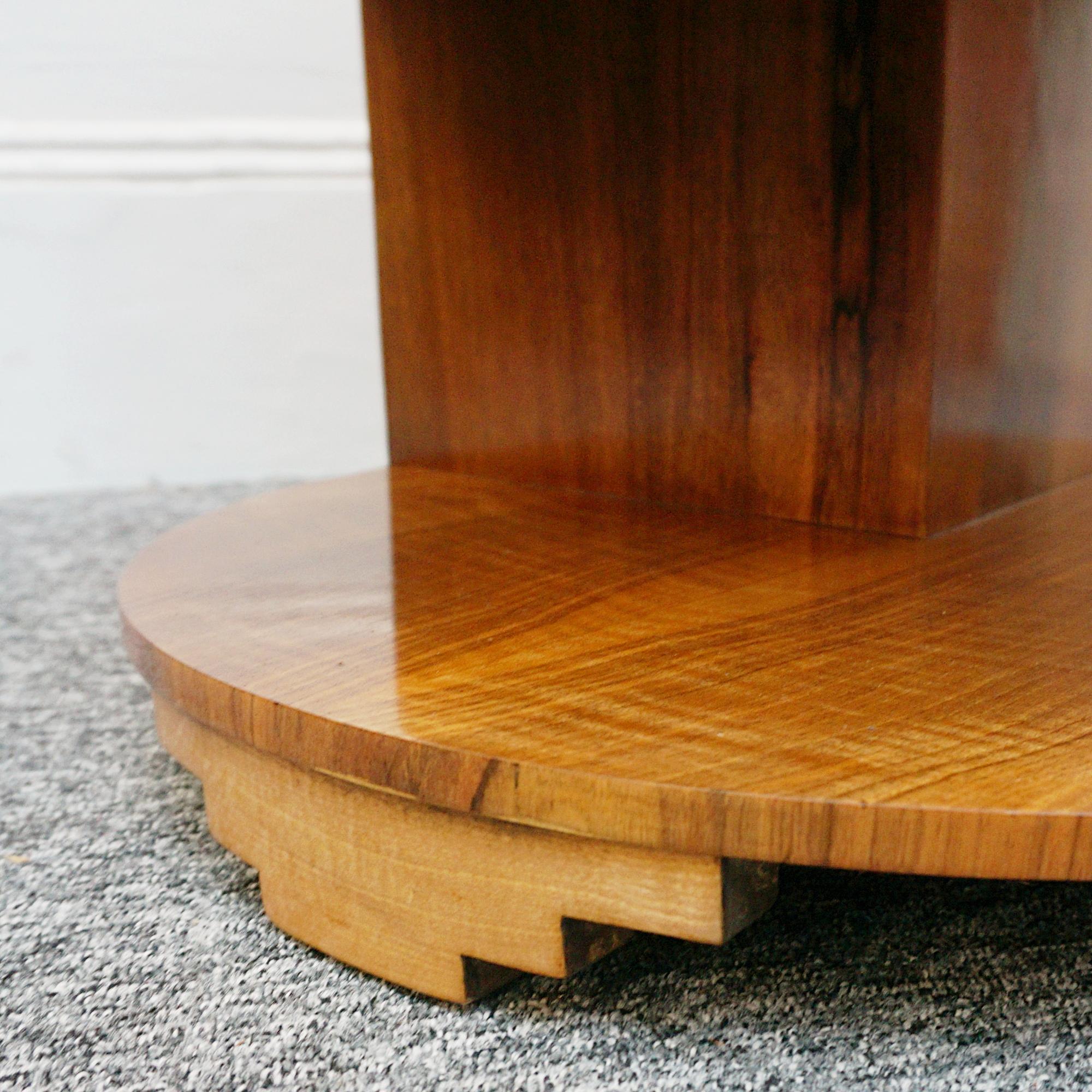 An Art Deco Figured Walnut Library Table 3