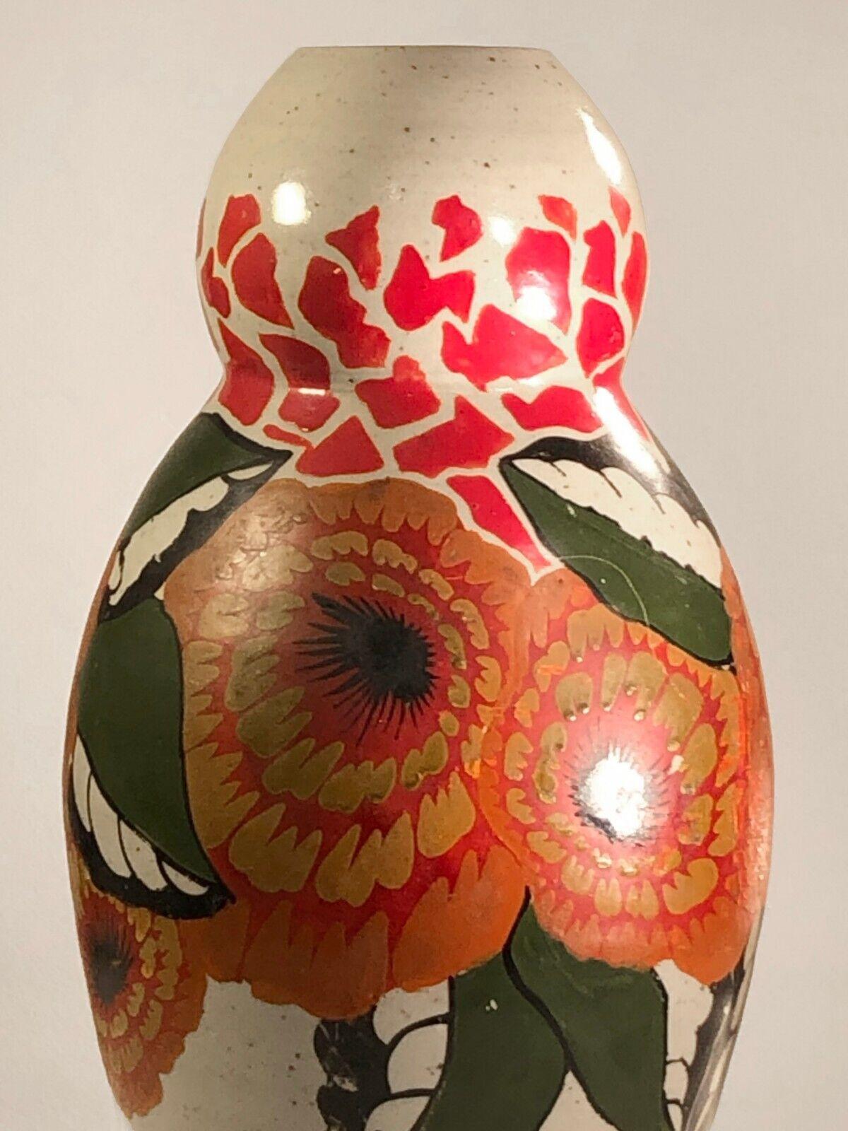 Mid-20th Century A NEO-CLASSICAL ART-DECO NOUVEAU Ceramic VASE by BETZY AUGERON, France 1930 For Sale
