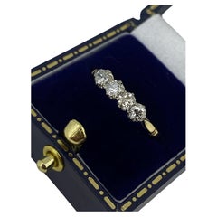 An Art-Deco Four-Stone 0.50ct Old-Cut Diamond Ring in 18K Yellow Gold & Platinum