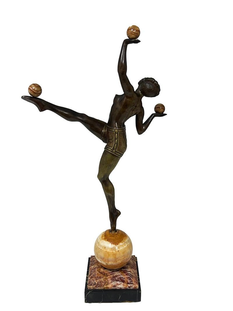 Una statua in bronzo in stile Art Déco francese di Charles HENRY Molins in vendita 3